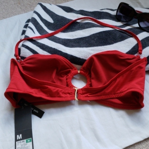 𝅺mossimo Red Bikini Top NWT - Picture 9 of 11